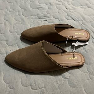 Old Navy faux suede mules